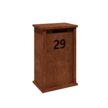 Cassetta postale in acciaio corten - Arizona M - 60 x 40 x 100 cm