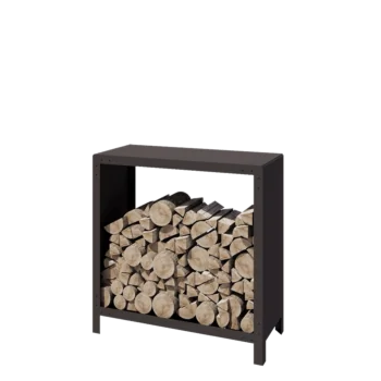 Portalegna in acciaio - Indiana - 100 x 40 x 100 cm - RAL7016 opaco (grigio antracite)