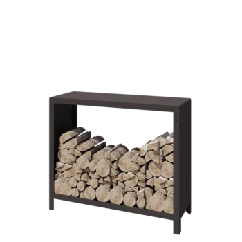 Portalegna in acciaio - Indiana - 120 x 40 x 100 cm - RAL7016 opaco (grigio antracite)