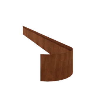 Bordura da giardino in acciaio corten - Appiattita FLEX - Altezza 23 cm - 150 cm