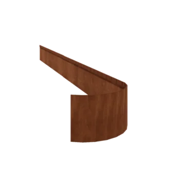 Bordura da giardino in acciaio corten - Appiattita FLEX - Altezza 23 cm - 240 cm