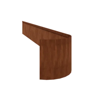 Bordura da giardino in acciaio corten - Appiattita FLEX - Altezza 35 cm - 150 cm
