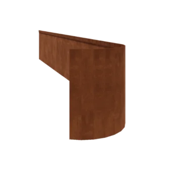 Bordura da giardino in acciaio corten - Appiattita FLEX - Altezza 45 cm - 240 cm