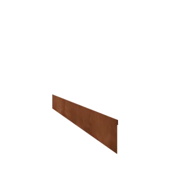 Bordura da giardino in acciaio corten - Appiattita - Altezza 13 cm - 150 cm