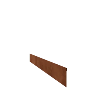 Bordura da giardino in acciaio corten - Appiattita - Altezza 13 cm - 240 cm