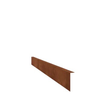 Bordura da giardino in acciaio corten - Con bordi ripiegati - Altezza 12 cm - 240 cm