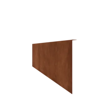 Bordura da giardino in acciaio corten - Con bordi ripiegati - Altezza 34 cm - 150 cm
