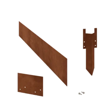 Bordura da giardino in acciaio corten - Dirrita - Altezza 15 cm - Set completo 24 metro