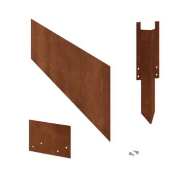 Bordura da giardino in acciaio corten - Dirrita - Altezza 25 cm - Set completo 15 metro