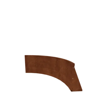 Muro di contenimento in acciaio corten - Curva interna - 100 x 100 x 50 cm