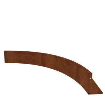 Muro di contenimento in acciaio corten - Curva interna - 150 x 150 x 30 cm