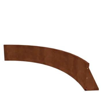 Muro di contenimento in acciaio corten - Curva interna - 150 x 150 x 40 cm