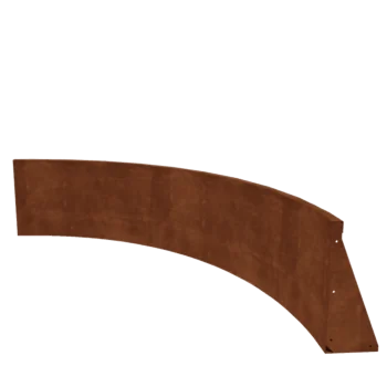 Muro di contenimento in acciaio corten - Curva interna - 150 x 150 x 50 cm