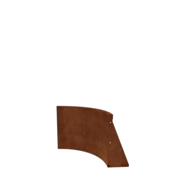Muro di contenimento in acciaio corten - Curva interna - 50 x 50 x 50 cm