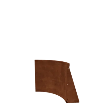 Muro di contenimento in acciaio corten - Curva interna - 50 x 50 x 60 cm