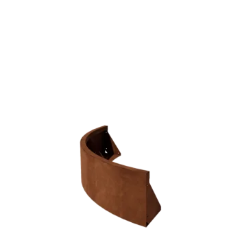 Muro di contenimento in acciaio corten - Curva esterna - 100 x 100 x 30 cm