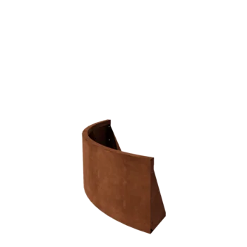 Muro di contenimento in acciaio corten - Curva esterna - 100 x 100 x 40 cm