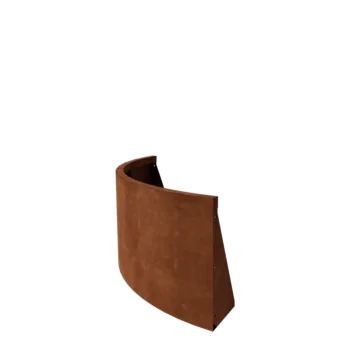 Muro di contenimento in acciaio corten - Curva esterna - 100 x 100 x 50 cm