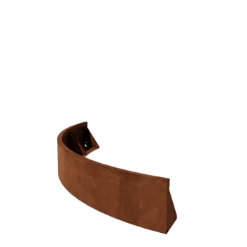 Muro di contenimento in acciaio corten - Curva esterna - 150 x 150 x 30 cm