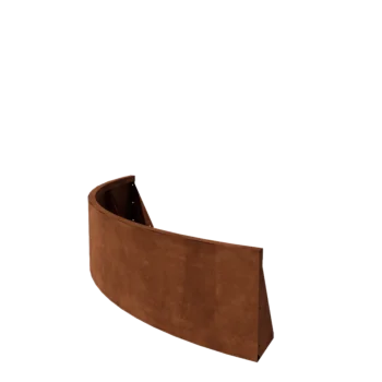 Muro di contenimento in acciaio corten - Curva esterna - 150 x 150 x 40 cm
