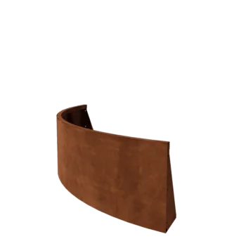 Muro di contenimento in acciaio corten - Curva esterna - 150 x 150 x 50 cm