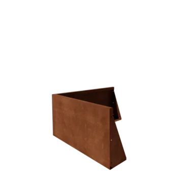 Muro di contenimento in acciaio corten - Angolo esterno - 100 x 100 x 50 cm