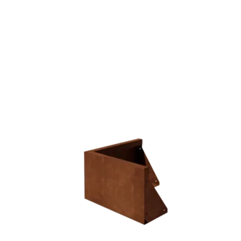 Muro di contenimento in acciaio corten - Angolo esterno - 50 x 50 x 30 cm