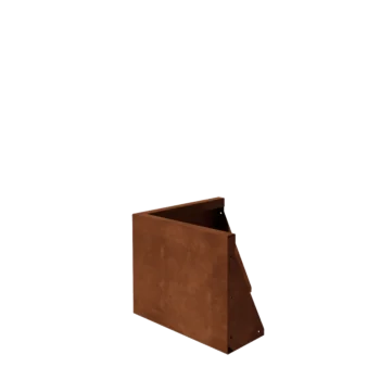 Muro di contenimento in acciaio corten - Angolo esterno - 50 x 50 x 40 cm