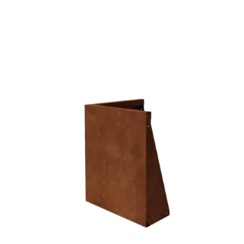 Muro di contenimento in acciaio corten - Angolo esterno - 50 x 50 x 60 cm