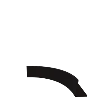 Muro di contenimento in acciaio - Curva interna - 100 x 100 x 30 cm - RAL9005 opaco (nero)