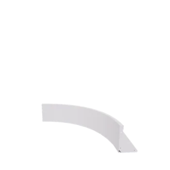 Muro di contenimento in acciaio - Curva interna - 100 x 100 x 30 cm - RAL9010 opaco (bianco)