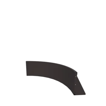 Muro di contenimento in acciaio - Curva interna - 100 x 100 x 40 cm - RAL7016 opaco (grigio antracite)