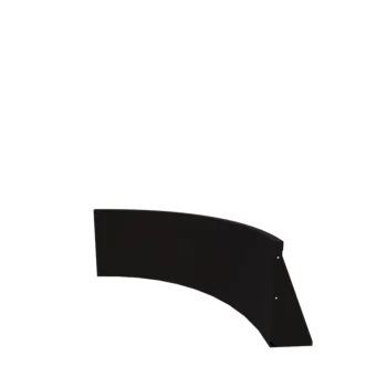 Muro di contenimento in acciaio - Curva esterna - 100 x 100 x 50 cm - RAL9005 opaco (nero)