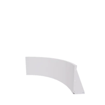 Muro di contenimento in acciaio - Curva esterna - 100 x 100 x 50 cm - RAL9010 opaco (bianco)
