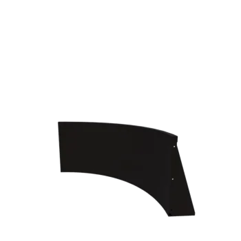 Muro di contenimento in acciaio - Curva interna - 100 x 100 x 60 cm - RAL9005 opaco (nero)