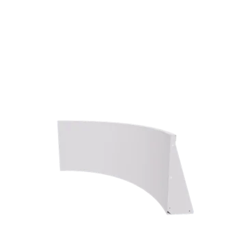 Muro di contenimento in acciaio - Curva interna - 100 x 100 x 60 cm - RAL9010 opaco (bianco)