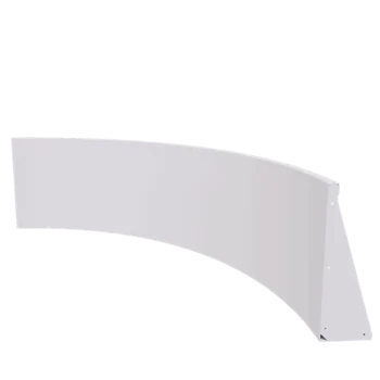 Muro di contenimento in acciaio - Curva interna - 150 x 150 x 60 cm - RAL9010 opaco (bianco)