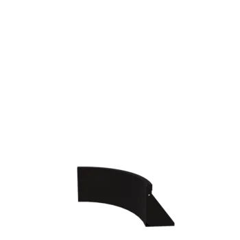 Muro di contenimento in acciaio - Curva interna - 50 x 50 x 30 cm - RAL9005 opaco (nero)