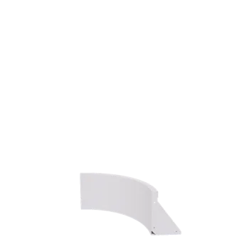 Muro di contenimento in acciaio - Curva interna - 50 x 50 x 30 cm - RAL9010 opaco (bianco)