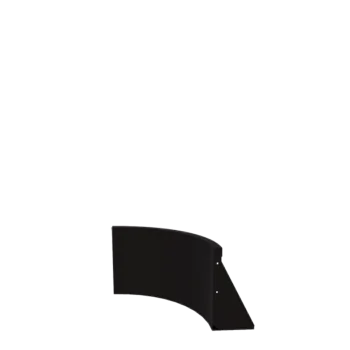 Muro di contenimento in acciaio - Curva interna - 50 x 50 x 40 cm - RAL9005 opaco (nero)