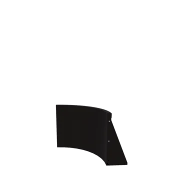 Muro di contenimento in acciaio - Curva esterna - 50 x 50 x 50 cm - RAL9005 opaco (nero)