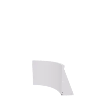 Muro di contenimento in acciaio - Curva interna - 50 x 50 x 50 cm - RAL9010 opaco (bianco)