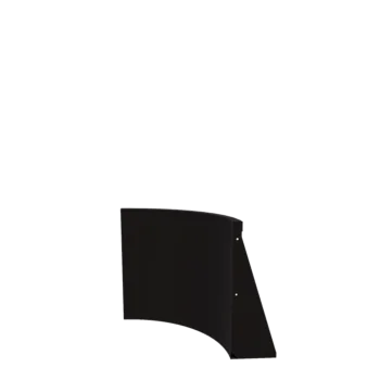 Muro di contenimento in acciaio - Curva interna - 50 x 50 x 60 cm - RAL9005 opaco (nero)