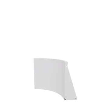 Muro di contenimento in acciaio - Curva interna - 50 x 50 x 60 cm - RAL9010 opaco (bianco)