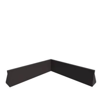 Muro di contenimento in acciaio - Angolo interno - 100 x 100 x 30 cm - RAL7016 opaco (grigio antracite)