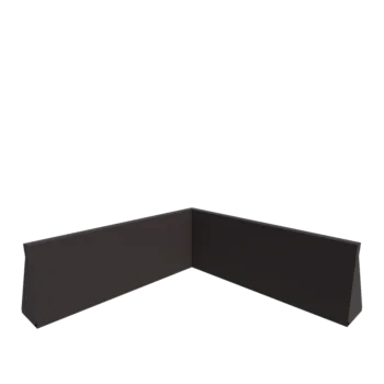 Muro di contenimento in acciaio - Angolo interno - 100 x 100 x 40 cm - Altri colori RAL