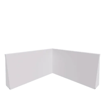 Muro di contenimento in acciaio - Angolo interno - 100 x 100 x 60 cm - RAL9010 opaco (bianco)
