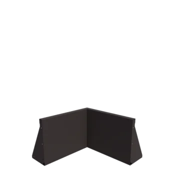 Muro di contenimento in acciaio - Angolo interno - 50 x 50 x 40 cm - RAL7016 opaco (grigio antracite)