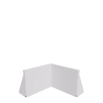 Muro di contenimento in acciaio - Angolo interno - 50 x 50 x 40 cm - RAL9010 opaco (bianco)