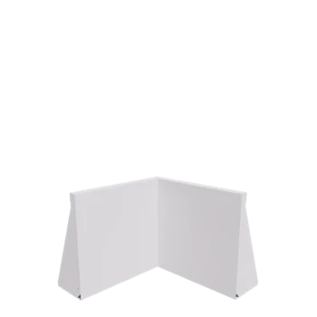 Muro di contenimento in acciaio - Angolo interno - 50 x 50 x 50 cm - RAL9010 opaco (bianco)